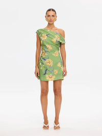 KIVARI | Eve Off Shoulder Mini Dress - Green