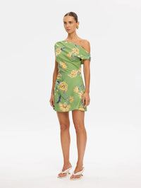 KIVARI | Eve Off Shoulder Mini Dress - Green