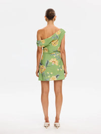 KIVARI | Eve Off Shoulder Mini Dress - Green