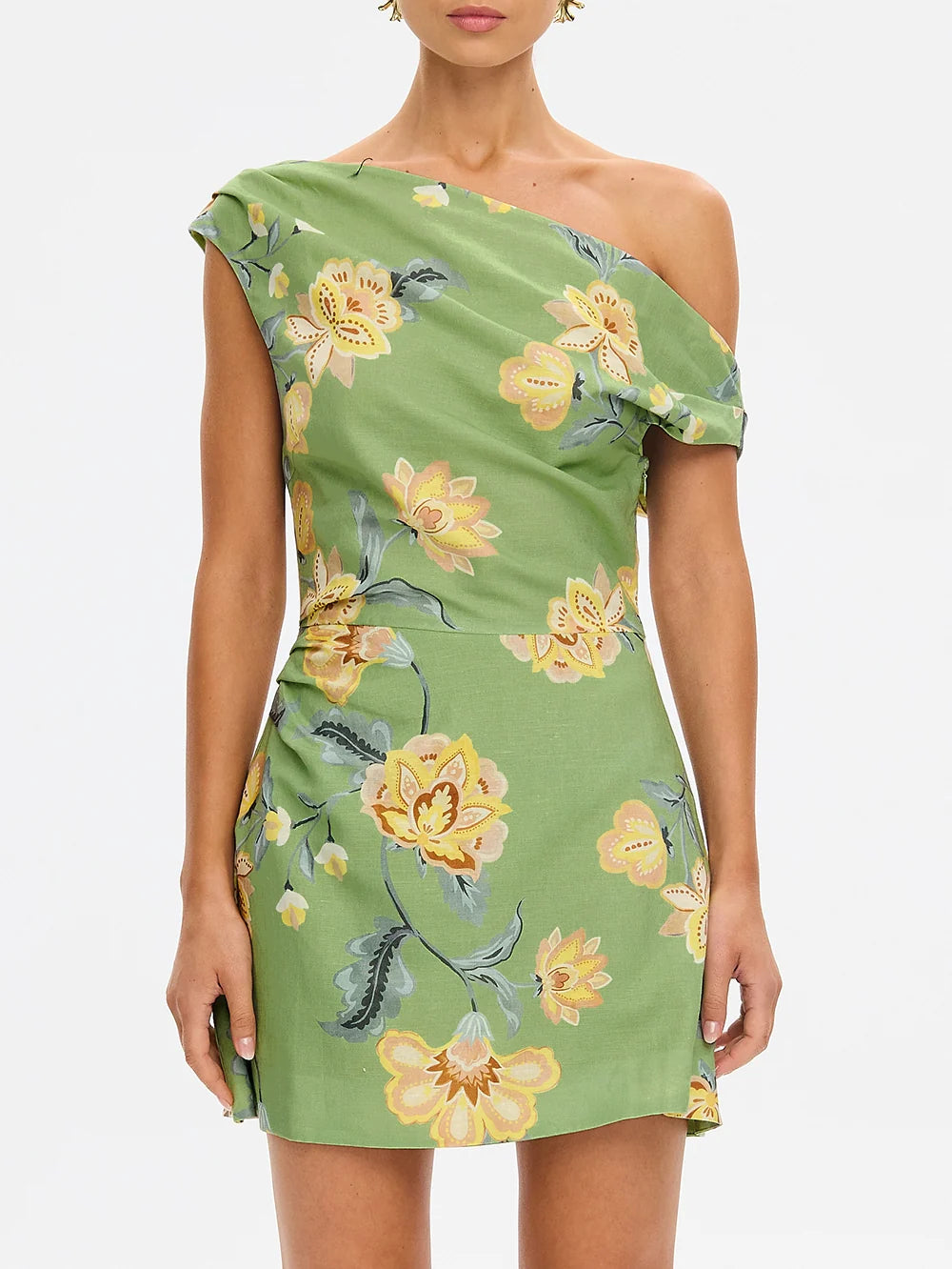 KIVARI | Eve Off Shoulder Mini Dress - Green