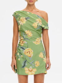 KIVARI | Eve Off Shoulder Mini Dress - Green