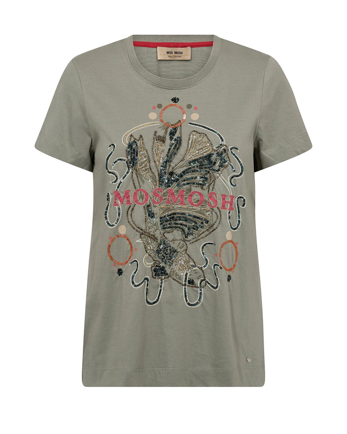 MOS MOSH | HALLIN O-SS DECO TEE - SHADOW 168110