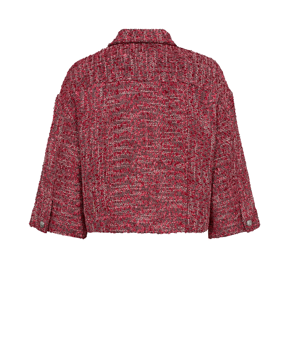 MOS MOSH Penn Mino Jacket in Cayenne with button front and flap pockets, stretch denim-inspired women’s jacket at Hollie Rose.
