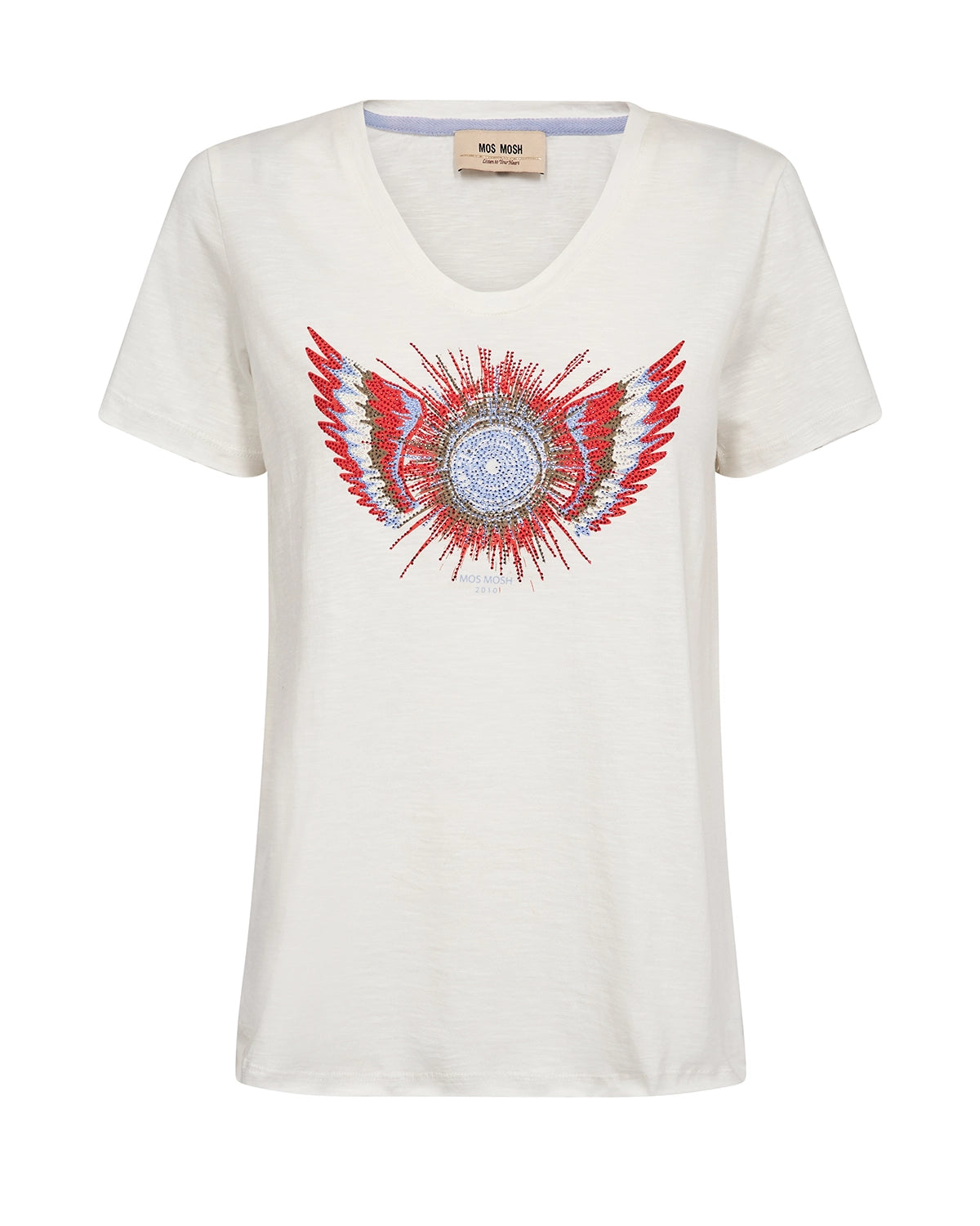 MOS MOSH | ROMI GETHI O-SS GLAM TEE - ECRU 176780