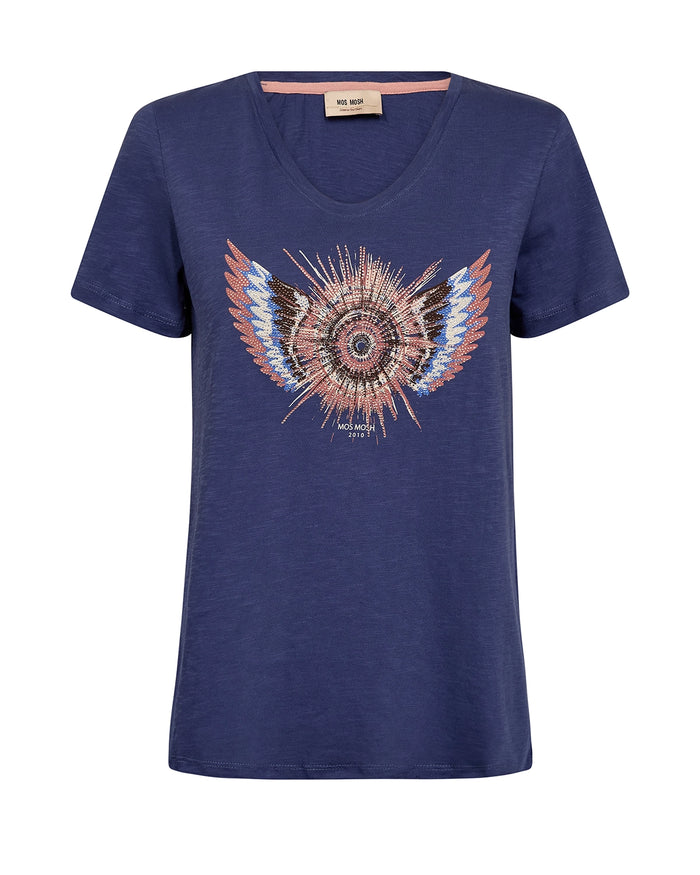 MOS MOSH | ROMI GETHI O-SS GLAM TEE - CROWN BLUE 176780