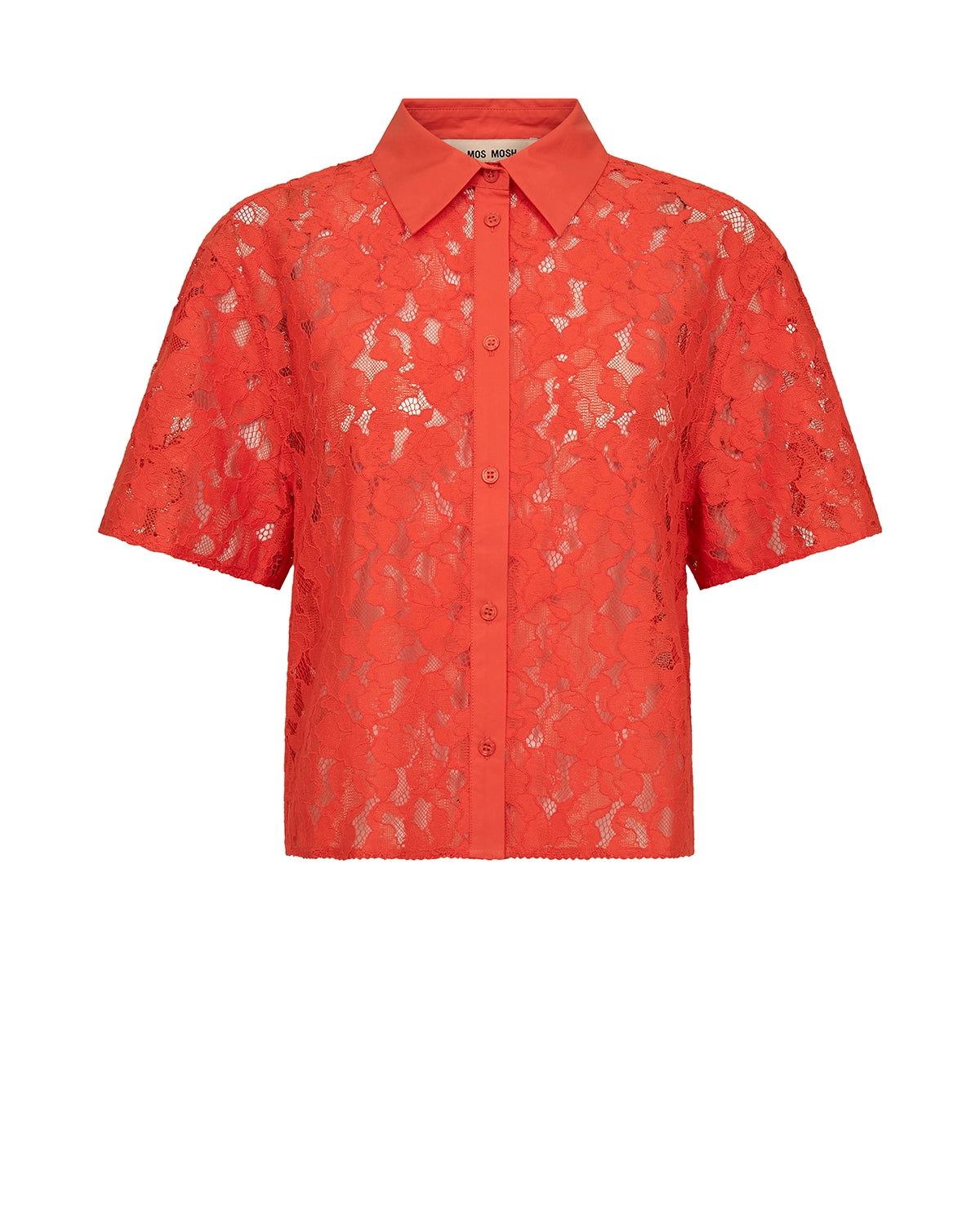 MOS MOSH | LIA RIVER SS LACE SHIRT - SPICY ORG 177140