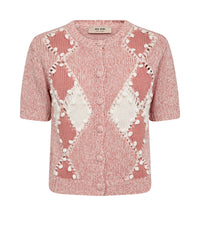 MOS MOSH | ELIO SS KNIT CARDIGAN - PEACHY 177700