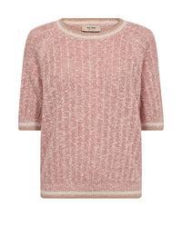 MOS MOSH | MARISOLA LINE SS LINEN KNIT - PEACHY 177710