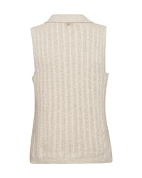 MOS MOSH | RINJA MARISOL LINE KNIT TOP - ECRU 177720