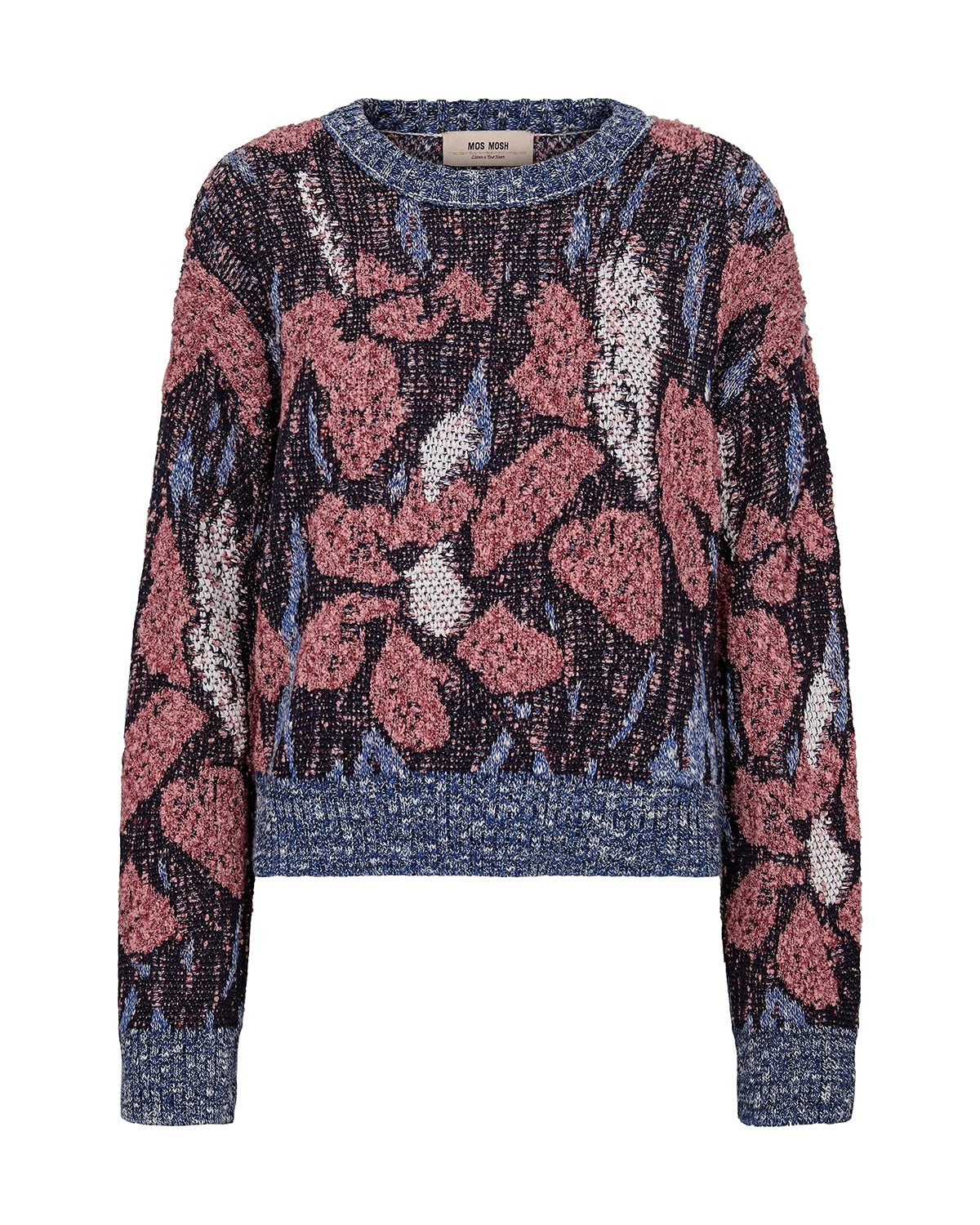 MOS MOSH | TEANA INTARSIA KNIT - CROWN BLUE 177750