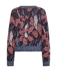 MOS MOSH | TEANA INTARSIA KNIT - CROWN BLUE 177750