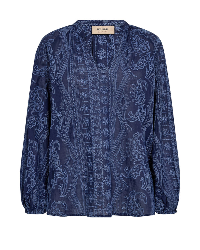 MOS MOSH | GATA ALLO BLOUSE - CROWN BLUE 178200