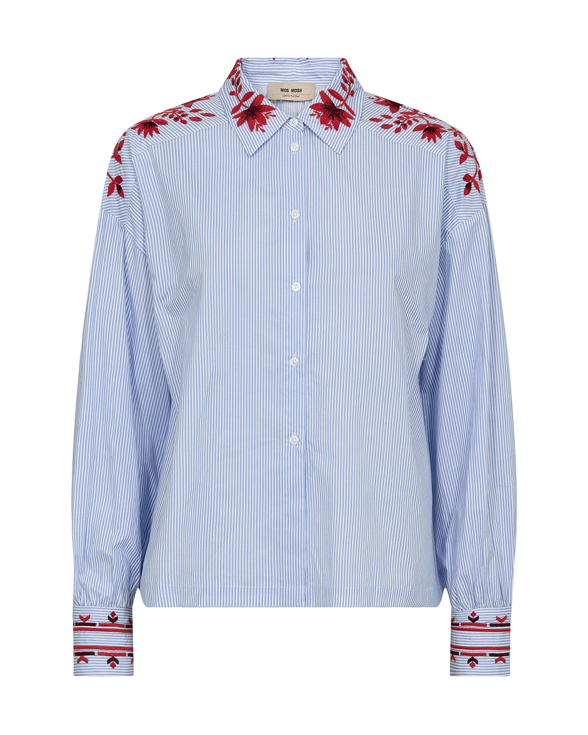 MOS MOSH | OSMO STRIPEY SHIRT - BRNR BLUE 178550