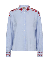 MOS MOSH | OSMO STRIPEY SHIRT - BRNR BLUE 178550