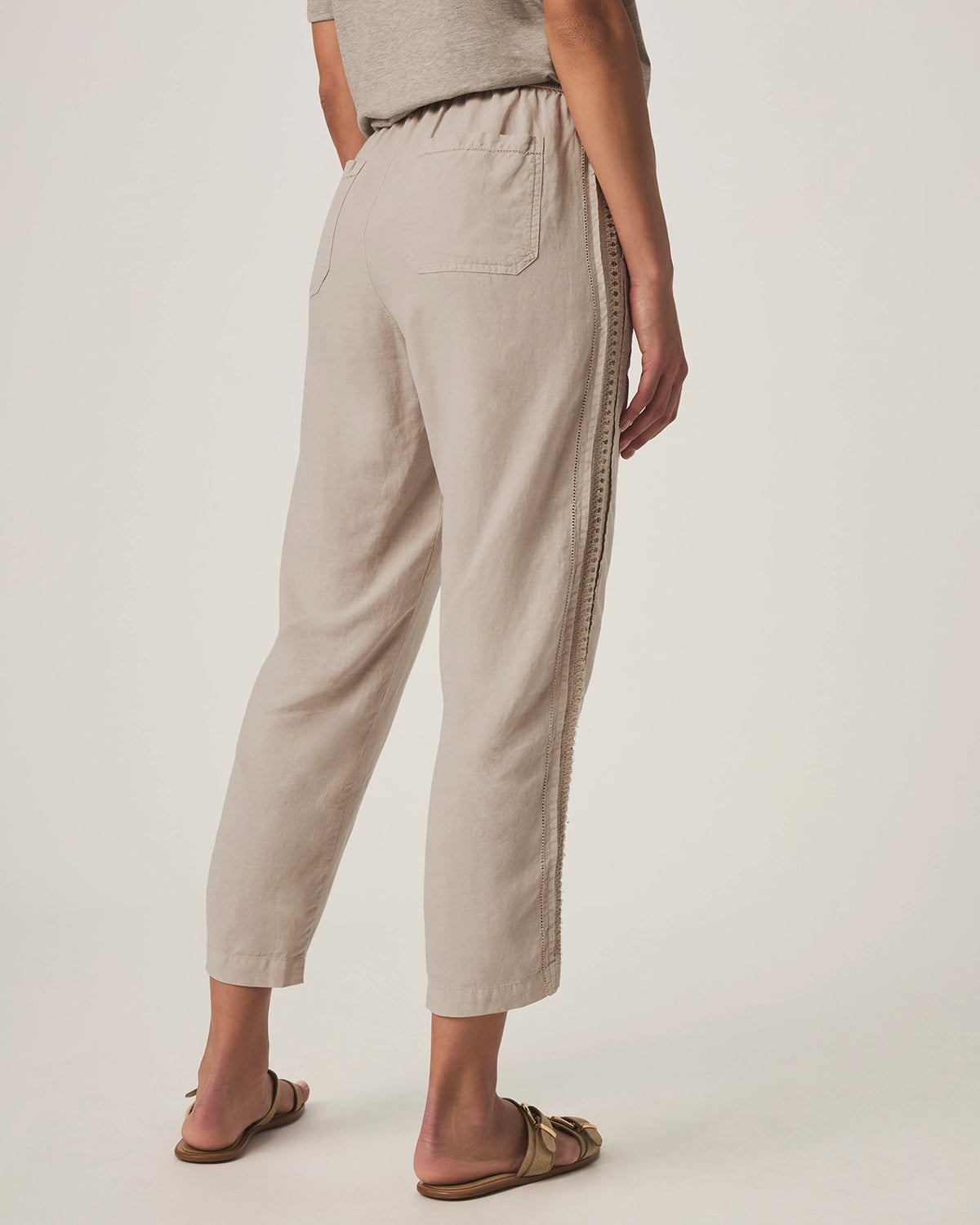 Splendid | Angie Straight Crotchet Pant - Fawn