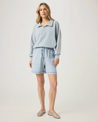Splendid | Bleach Indigo Terry Shorts - Bleached Indigo