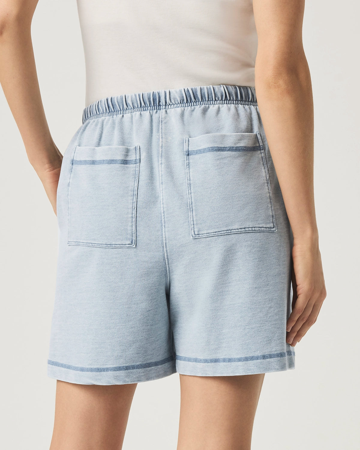 Splendid | Bleach Indigo Terry Shorts - Bleached Indigo