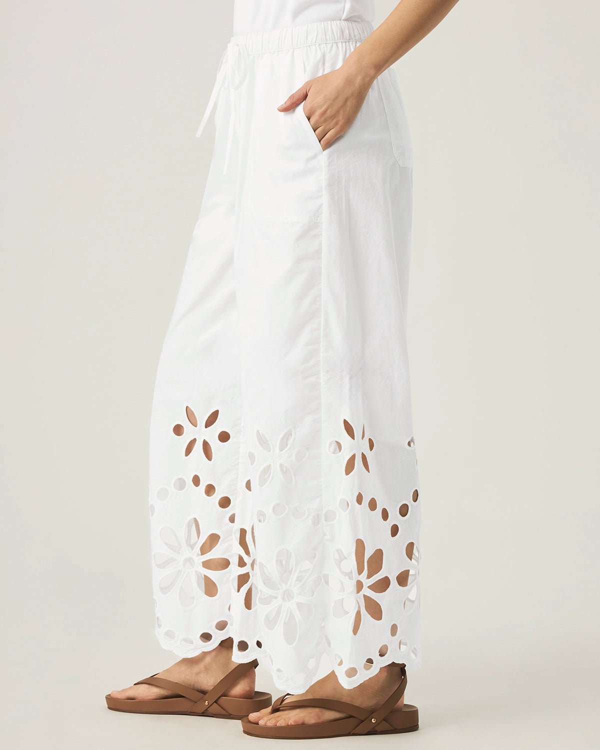 Splendid | Emma Eyelet Pant - White