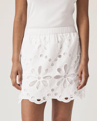 Splendid | Emma Eyelet Mini Skirt - White