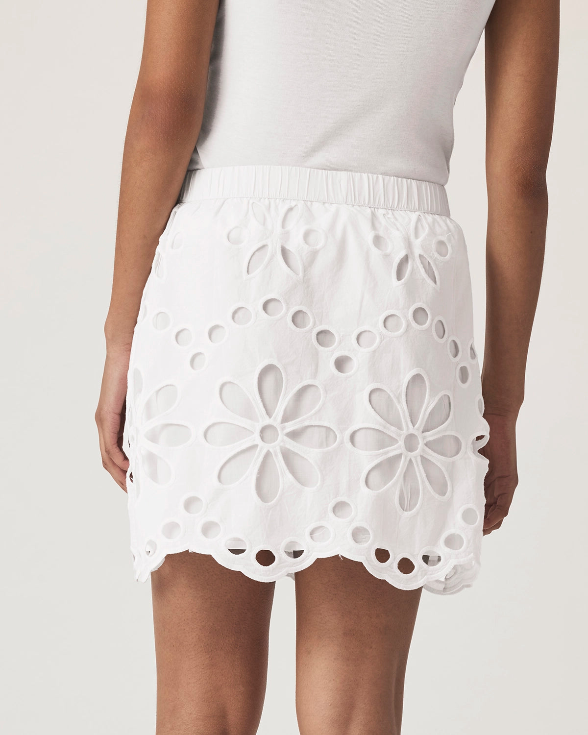 Splendid | Emma Eyelet Mini Skirt - White