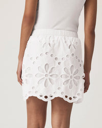 Splendid | Emma Eyelet Mini Skirt - White