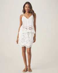 Splendid | Emma Eyelet Tank - White