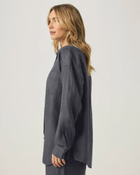 Splendid | Stella Linen Button Down - Ink