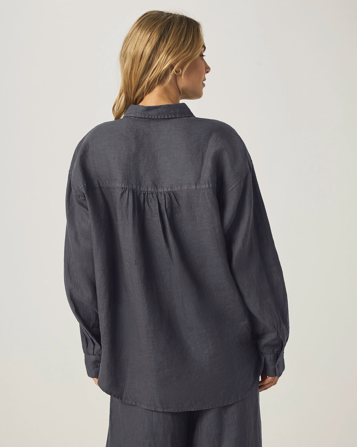 Splendid | Stella Linen Button Down - Ink