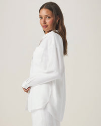 Splendid | Stella Linen Button Down - White