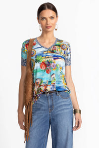 JOHNNY WAS | THE JANIE FAVORITE SS V-NECK SWING TEE T15325-5