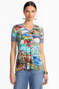 JOHNNY WAS | THE JANIE FAVORITE SS V-NECK SWING TEE T15325-5