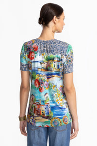 JOHNNY WAS | THE JANIE FAVORITE SS V-NECK SWING TEE T15325-5