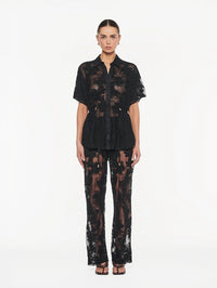 KIVARI | Jaxon Lace Shirt - Black Lace