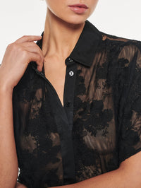 KIVARI | Jaxon Lace Shirt - Black Lace