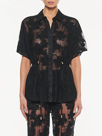 KIVARI | Jaxon Lace Shirt - Black Lace