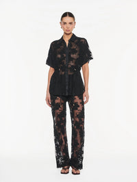 KIVARI | Jaxon Lace Shirt - Black Lace