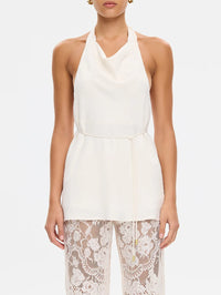 KIVARI | Arabella Halter Top - Cream