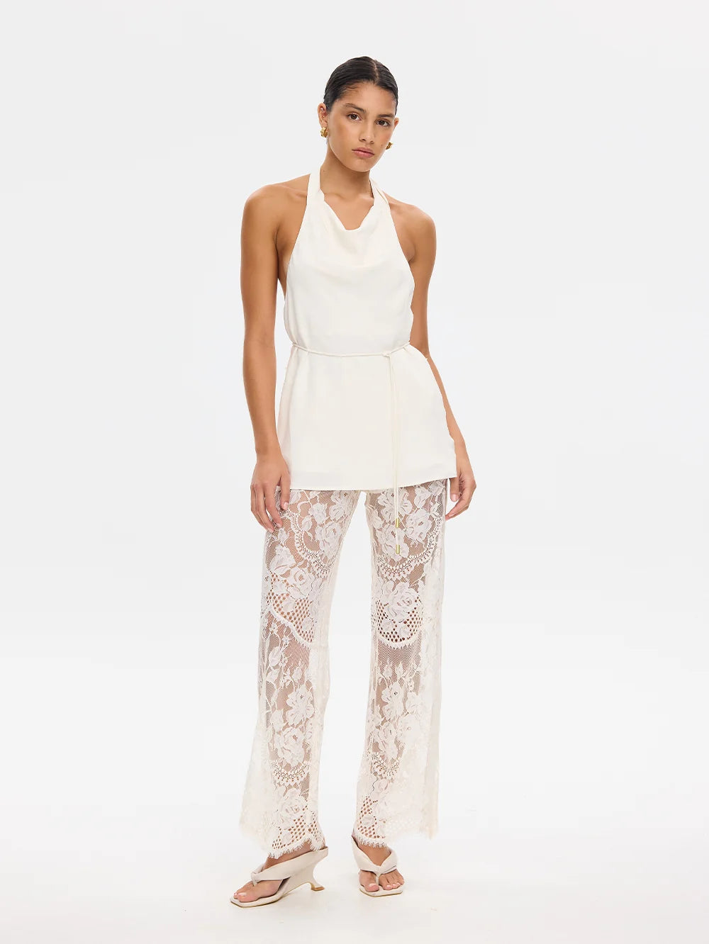 KIVARI | Arabella Halter Top - Cream