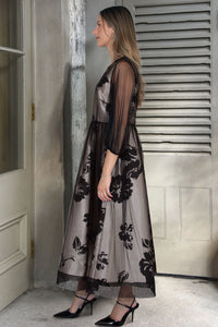 TRELISE COOPER | LAST GLAM STANDING DRESS - TAUPE/BLACK