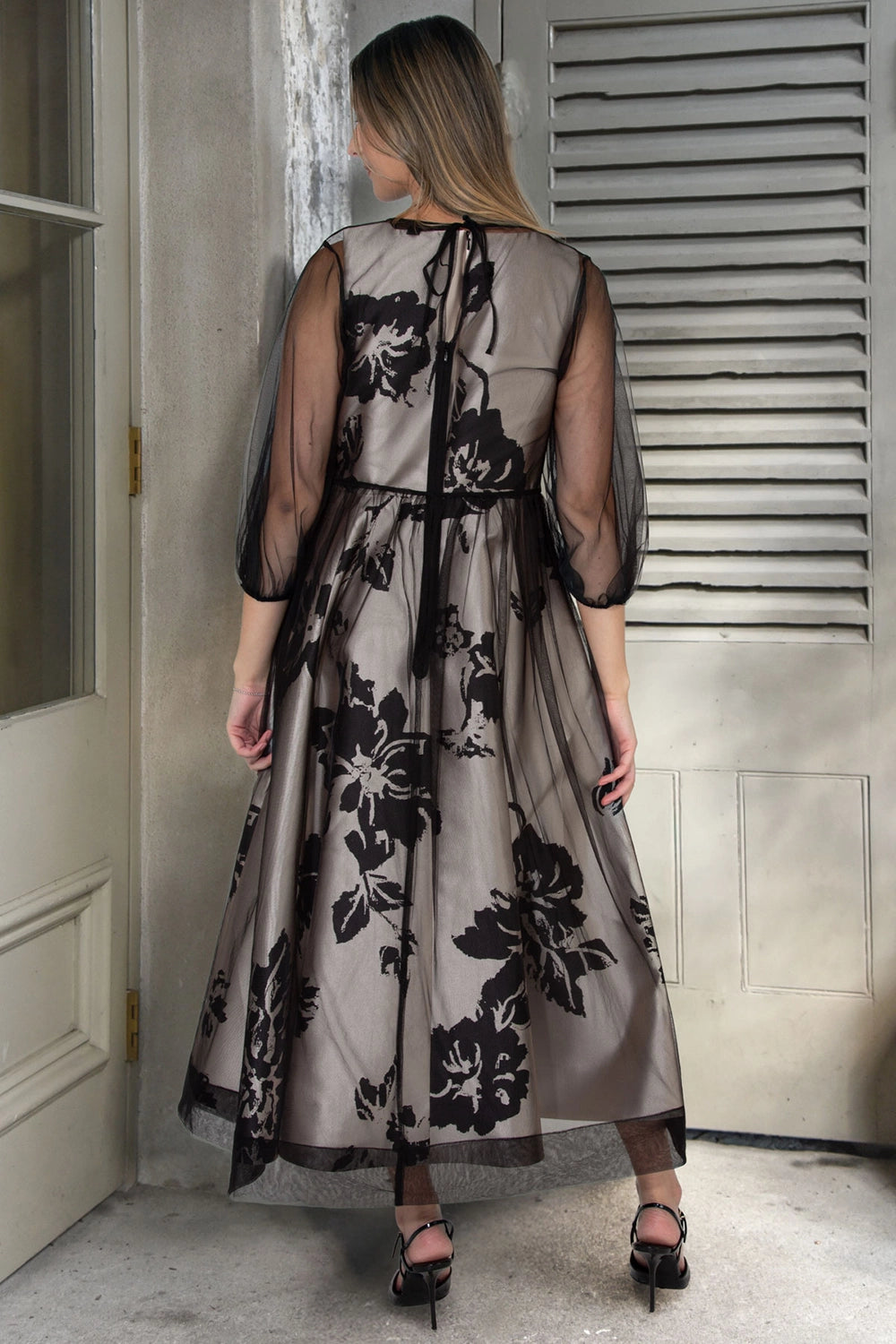 TRELISE COOPER | LAST GLAM STANDING DRESS - TAUPE/BLACK
