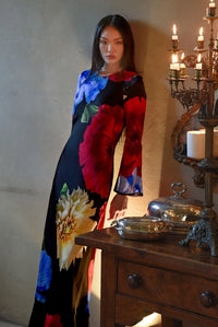 TRELISE COOPER | GLOW FOR IT DRESS - BLACK FLORAL