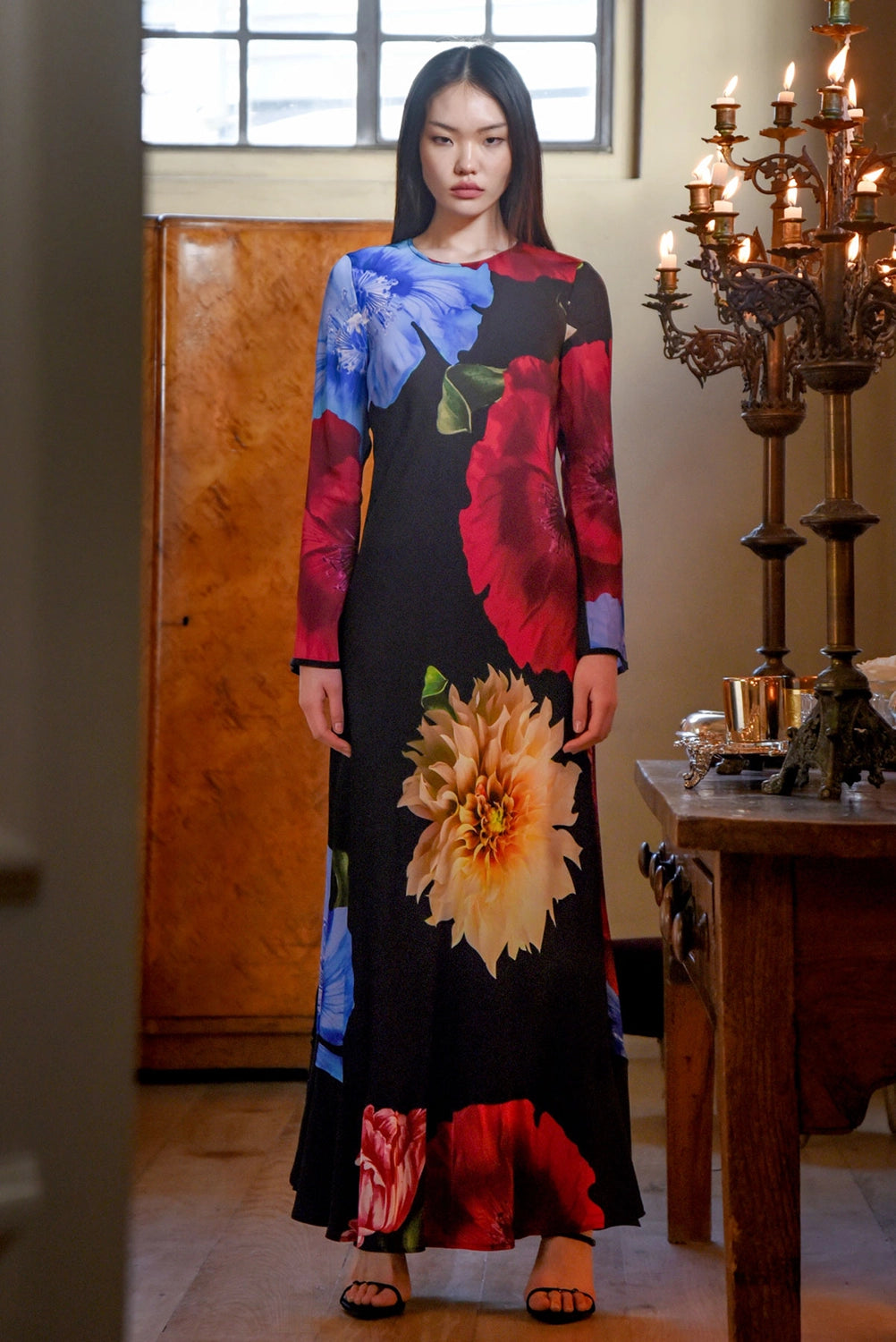 TRELISE COOPER | GLOW FOR IT DRESS - BLACK FLORAL