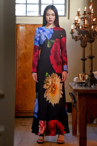 TRELISE COOPER | GLOW FOR IT DRESS - BLACK FLORAL