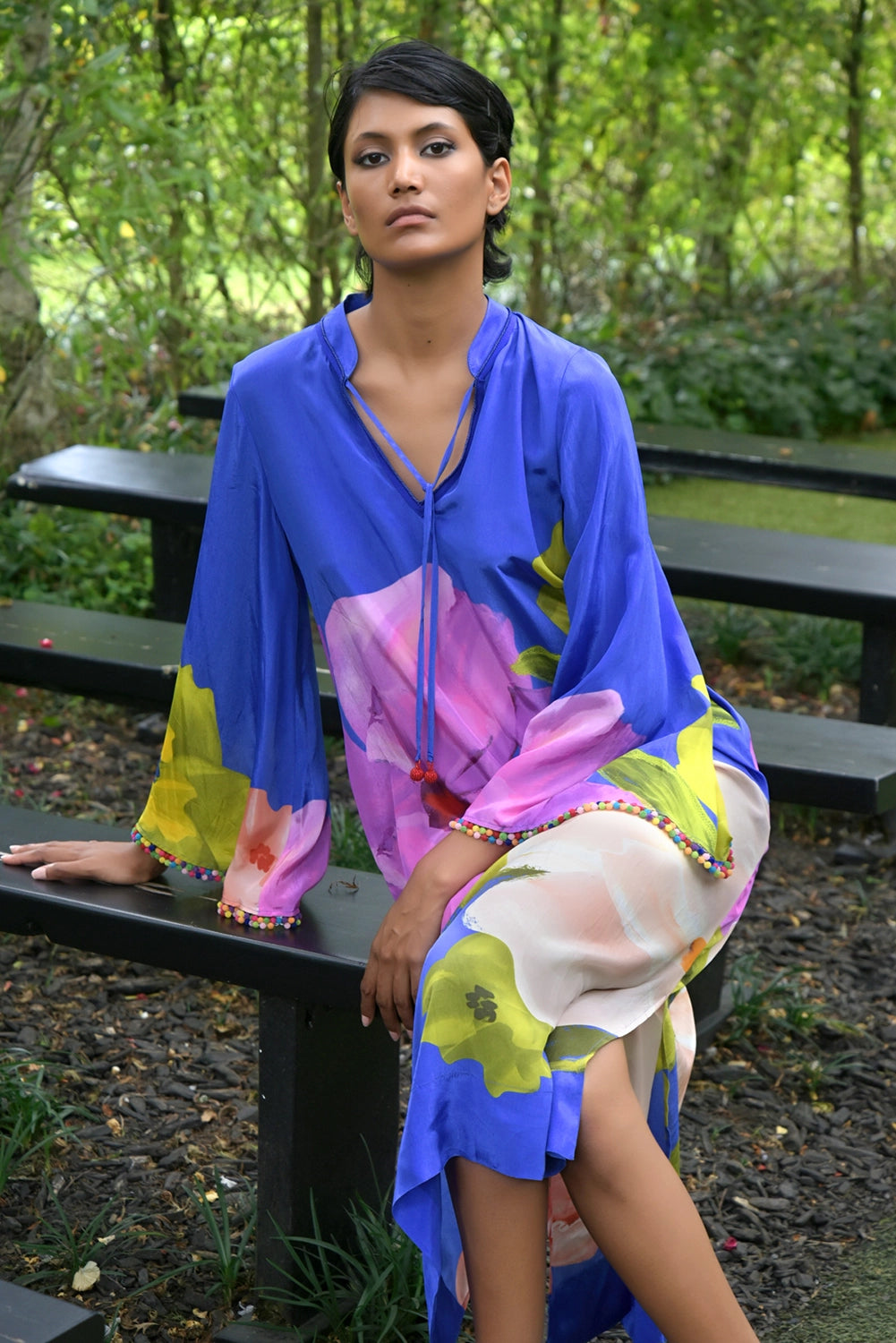 TRELISE COOPER | MY SHIFT TO YOU DRESS - COBALT FLORAL