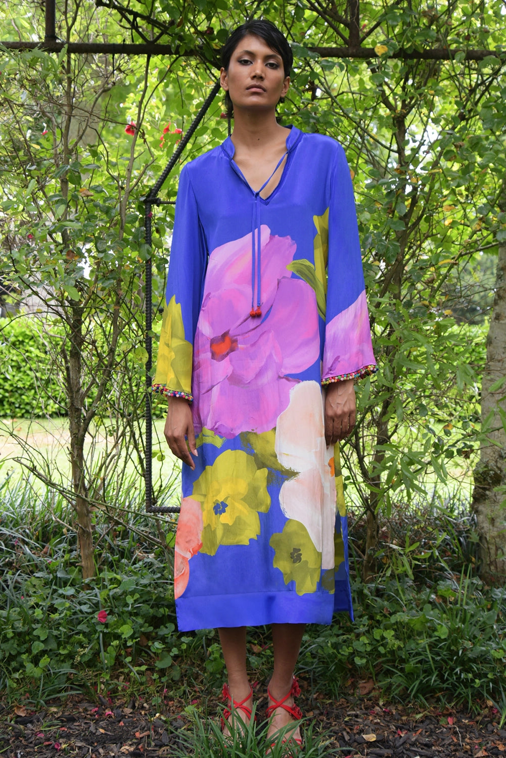 TRELISE COOPER | MY SHIFT TO YOU DRESS - COBALT FLORAL