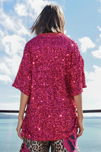 TRELISE COOPER | SPARKLE LIKE YOU MEAN IT T-SHIRT - RASPBERRY