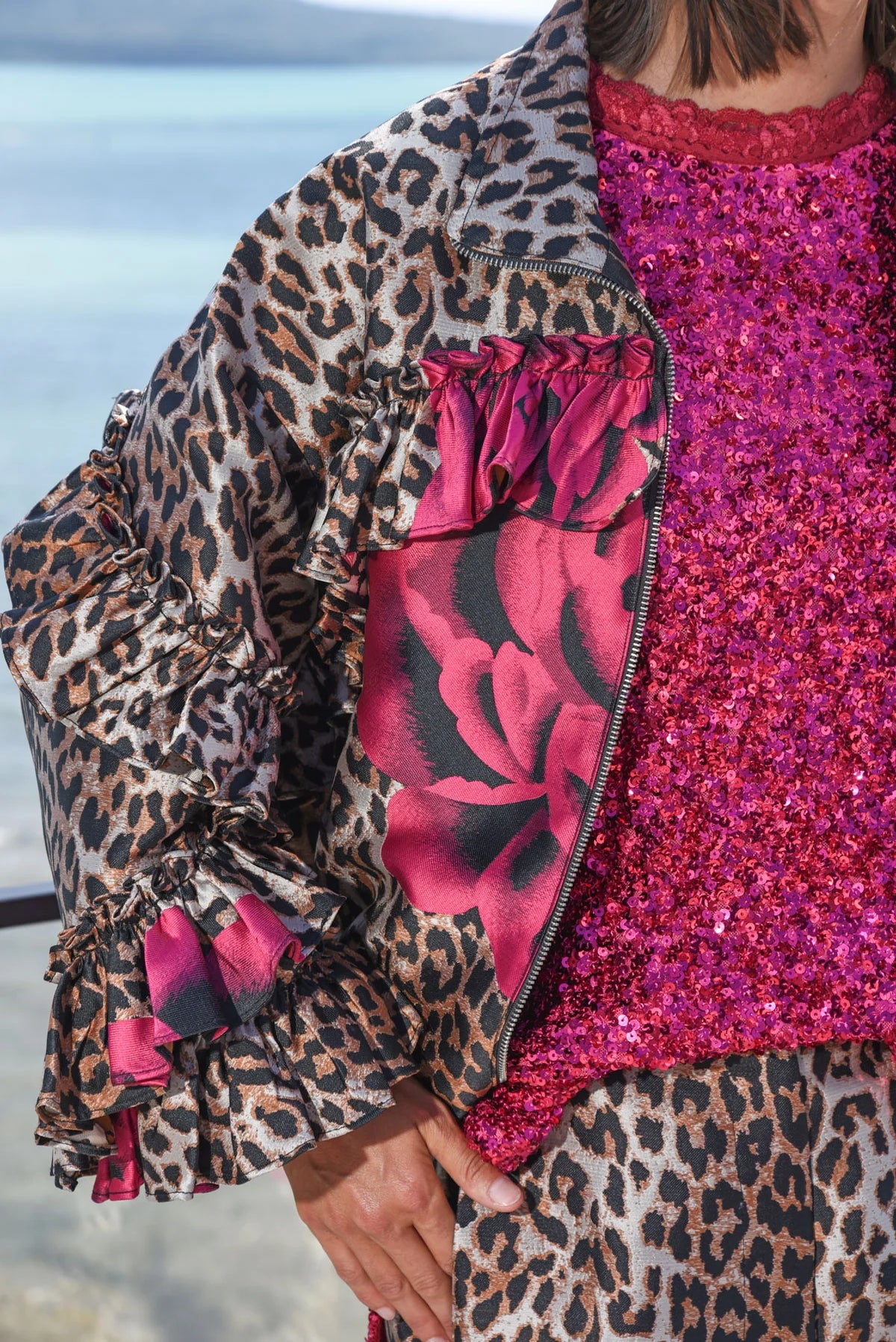 TRELISE COOPER | WHAT FRILL IT BE JACKET - LEOPARD FLORAL