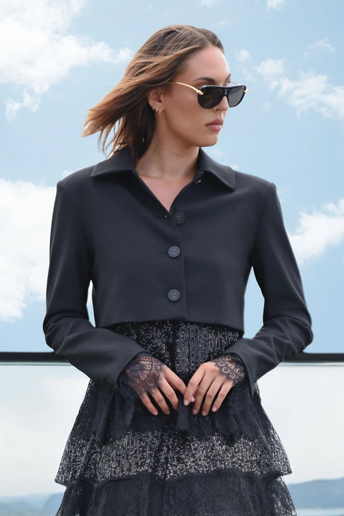 TRELISE COOPER | CROP AT NOTHING JACKET - BLACK