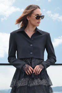 TRELISE COOPER | CROP AT NOTHING JACKET - BLACK