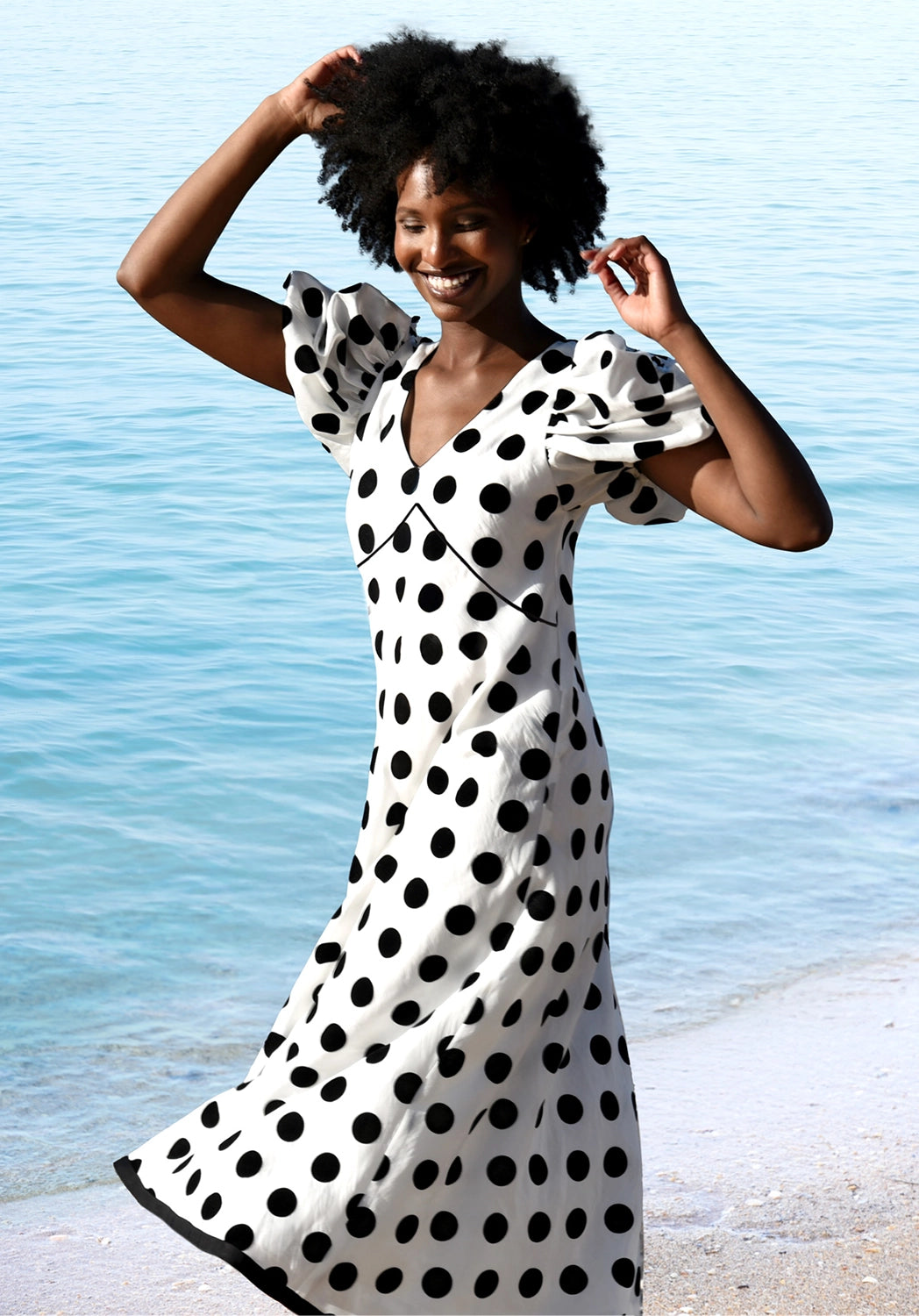 TRELISE COOPER | I MIGHT BE BIAS DRESS - WHITE/BLACK